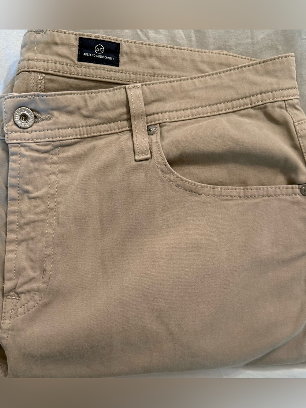 AG Adriano Goldschmied Graduate Tailored Leg Khaki Pants 38x32